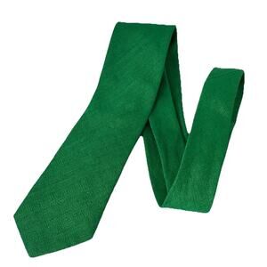 Rooster VTG 70s 80s Moygashel Irish Linen Green Neck Tie The Masters Green GOLF